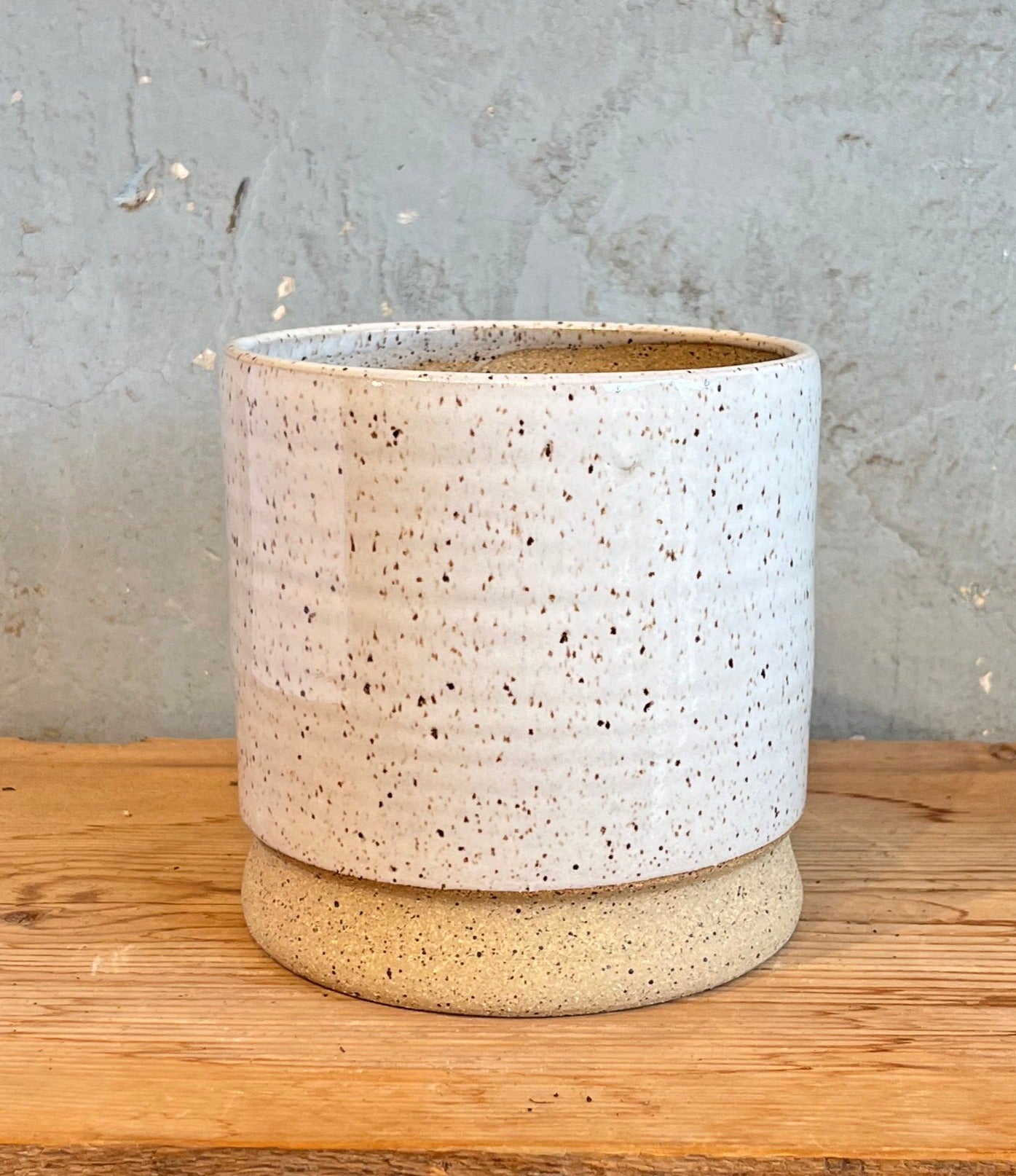 white speckled plant pot White Speckle Planter – Stanley Chester & Albert Ceramics