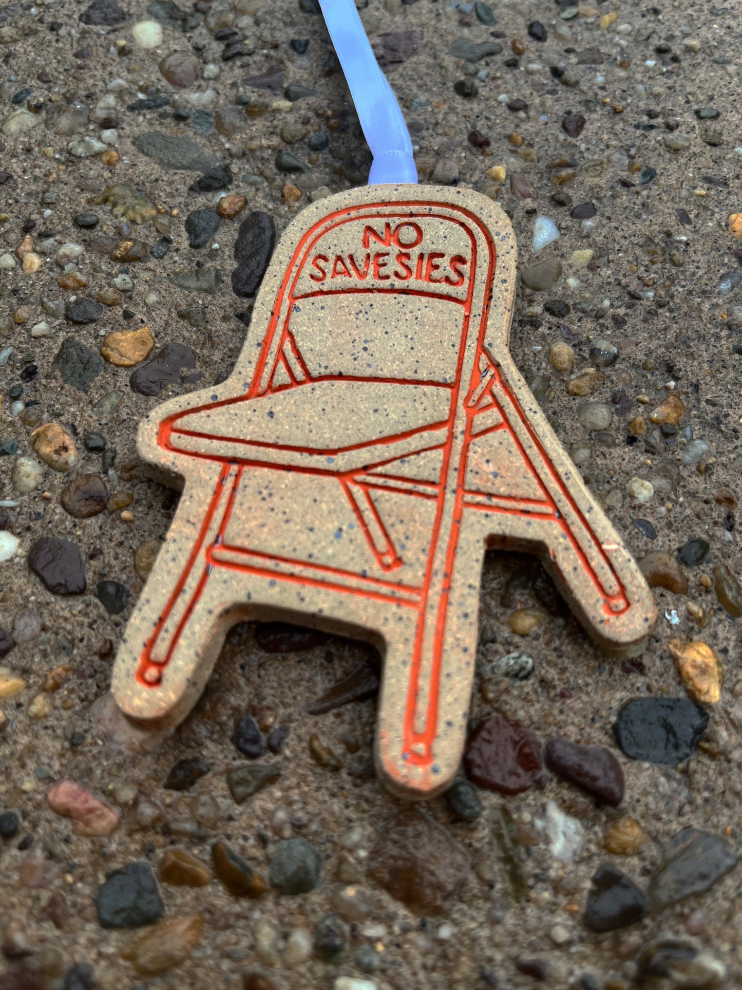 No Savesies Folding Chair Ornament : Orange