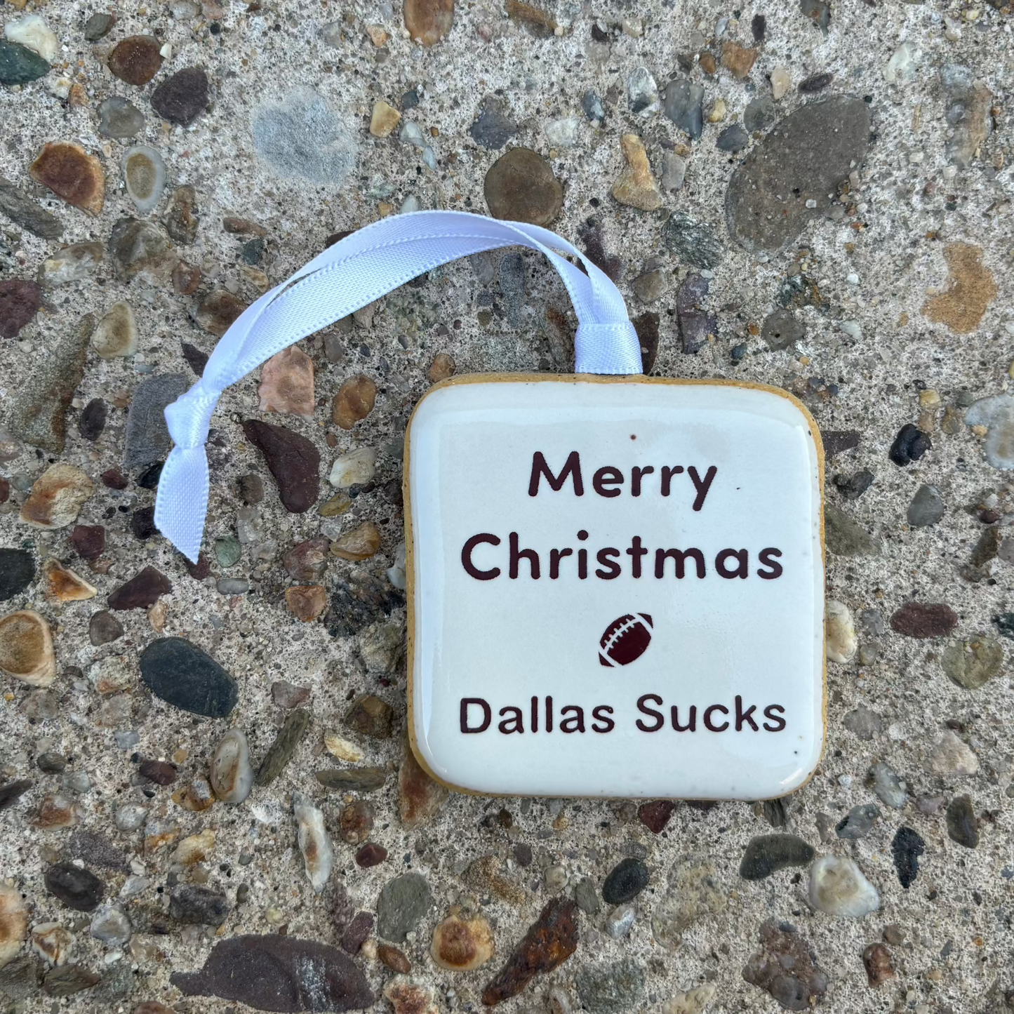 Merry Christmas Dallas Sucks Holiday Ornament