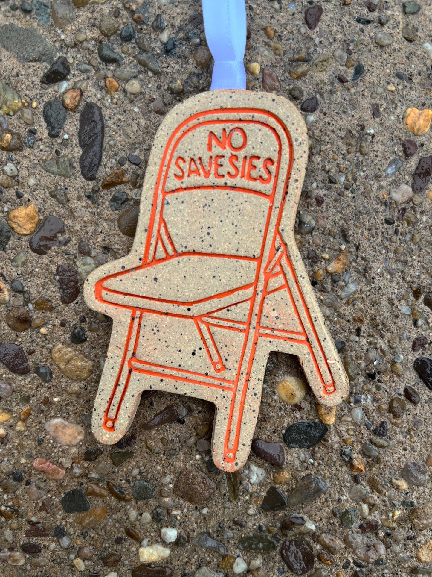 No Savesies Folding Chair Ornament : Orange